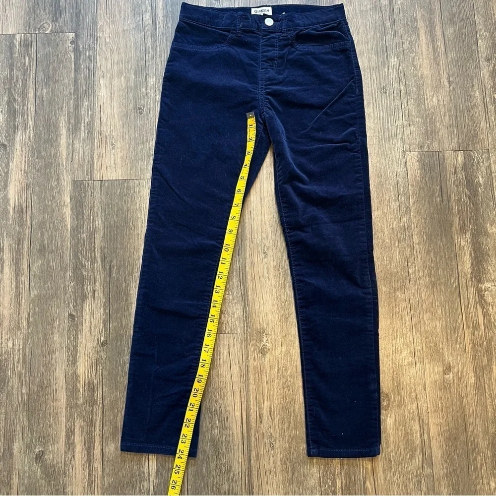 OshKosh B’Gosh Kids Velvet Navy Blue Adjustable Waist Pants Trousers Size 10